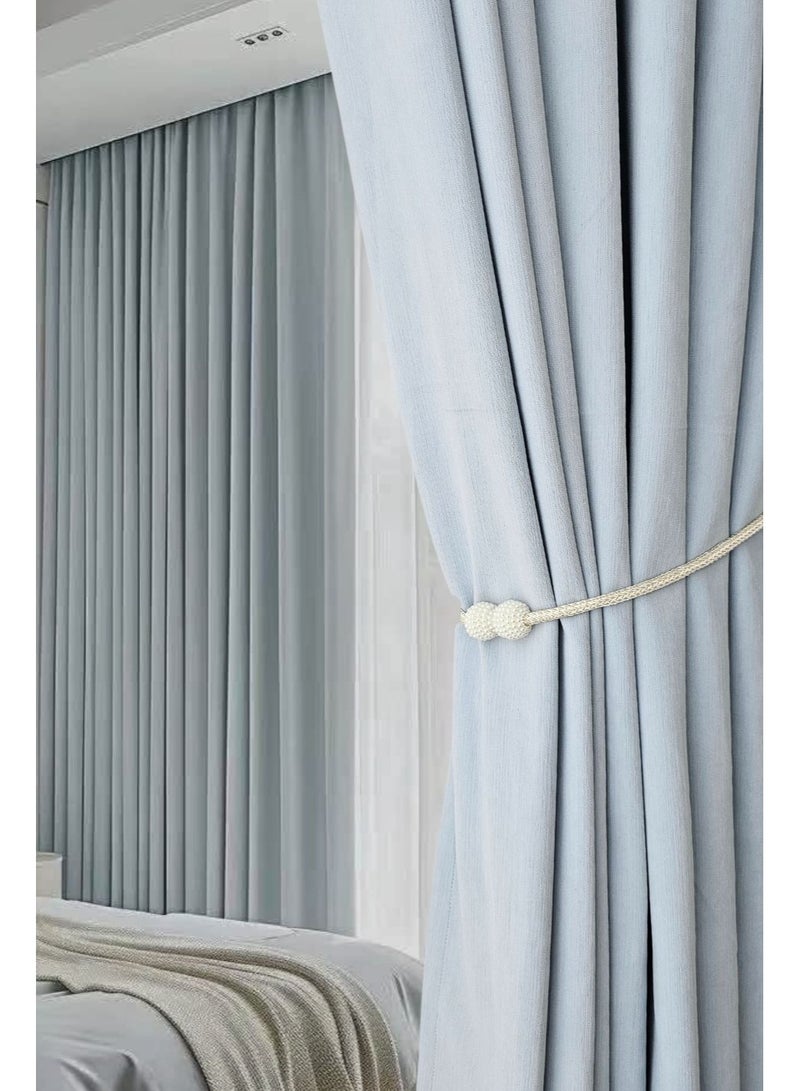 QBAID Chenille Blackout Curtain Panel with Grommet Top, Soft Textured Light Reducing Window Curtain for Bedroom Living Room, Multiple Size Options - Image 1