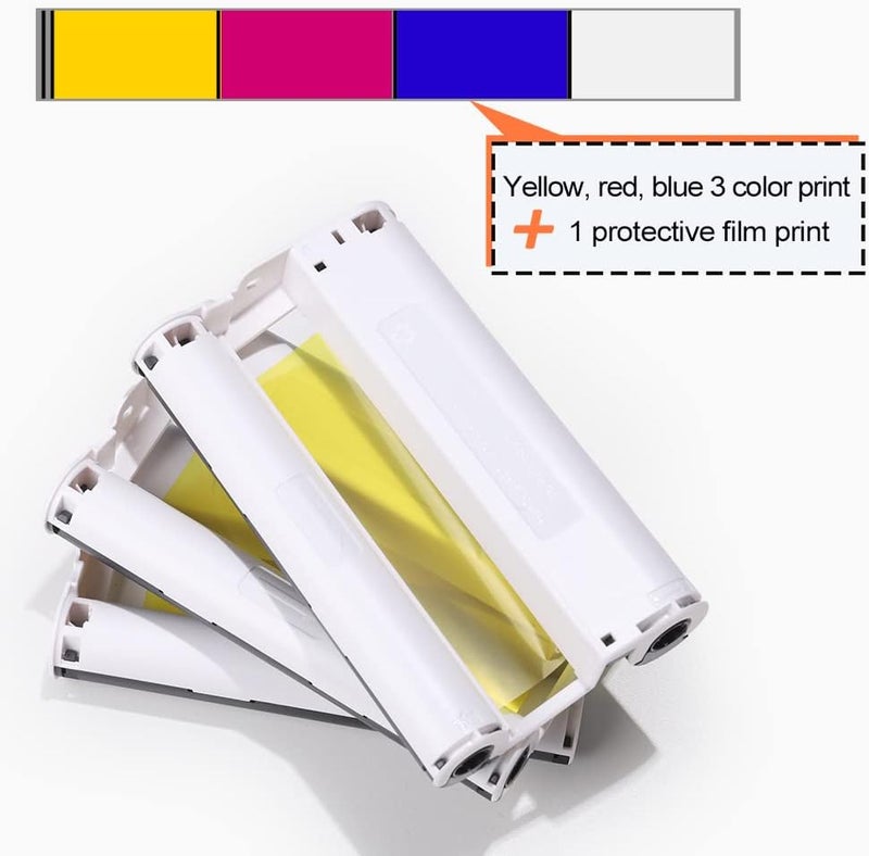 لايبل كينجدوم ورق CP1500 متوافق مع حبر Canon Selphy Cp1500 وورق Kp-108In طابعة الصور Canon 108 ورقة 100 × 148 مم وخراطيش حبر 3 ألوان لطابعة Selphy Photo Cp1300 Cp1200 - Image 5