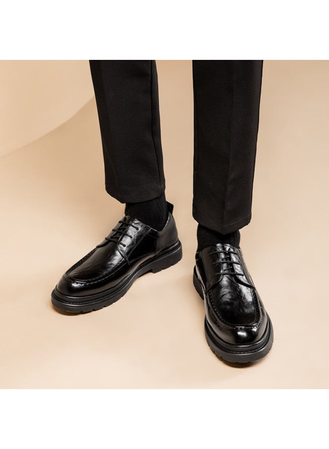 15MINS Men's Business Casual Leather Shoes, Wedding Shoes, Groomsmen Shoes, Formal Dress Shoes, Office Work Shoes, All-season Men's Dress Shoes - Image 4