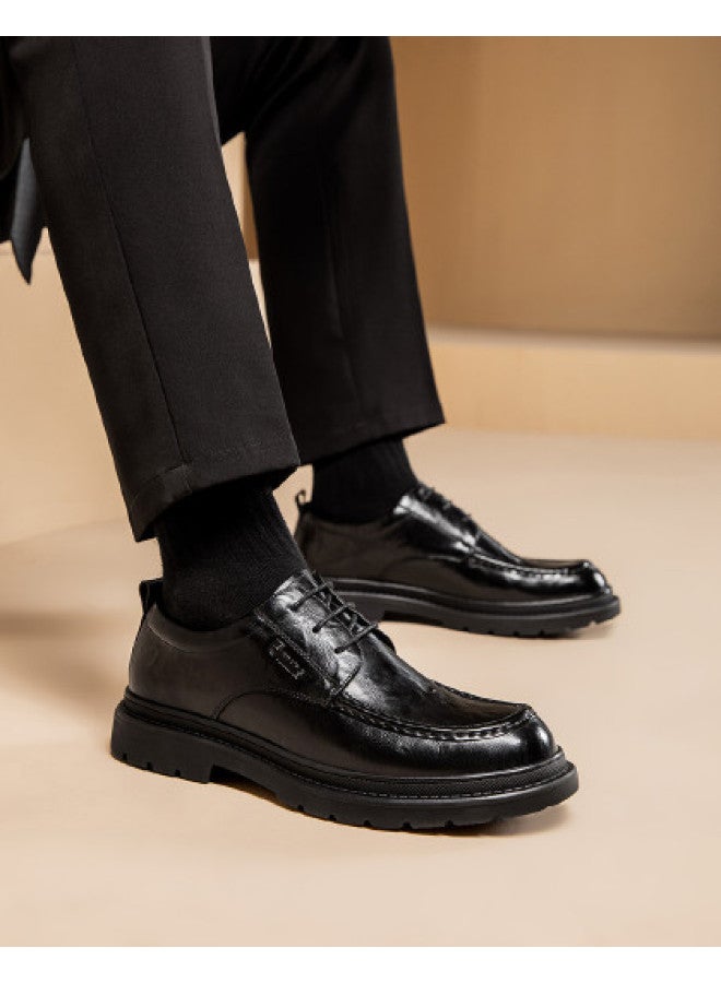 15MINS Men's Business Casual Leather Shoes, Wedding Shoes, Groomsmen Shoes, Formal Dress Shoes, Office Work Shoes, All-season Men's Dress Shoes - Image 1