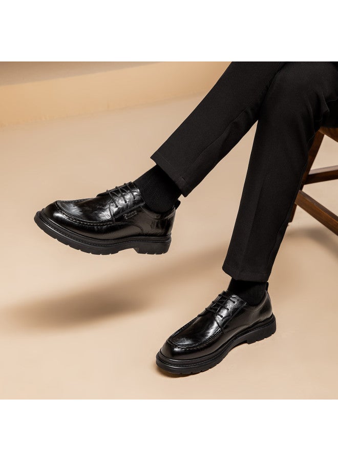 15MINS Men's Business Casual Leather Shoes, Wedding Shoes, Groomsmen Shoes, Formal Dress Shoes, Office Work Shoes, All-season Men's Dress Shoes - Image 2