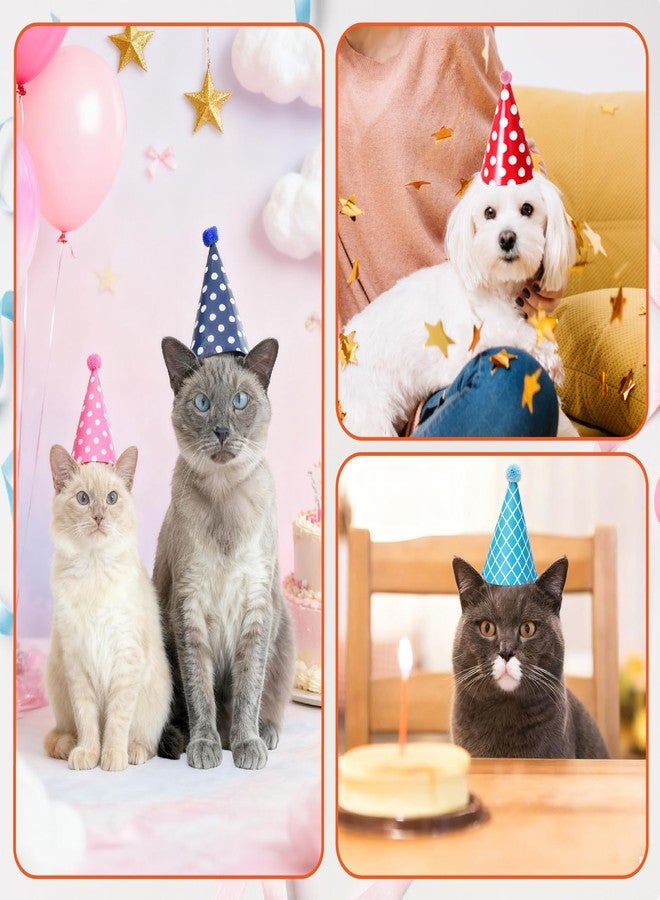VYNFLICK Mini Party Hats with Crowns: 11Pcs Paper Cone Tiny Birthday Hat for Stuffed Animals Pets Decorations - Image 5