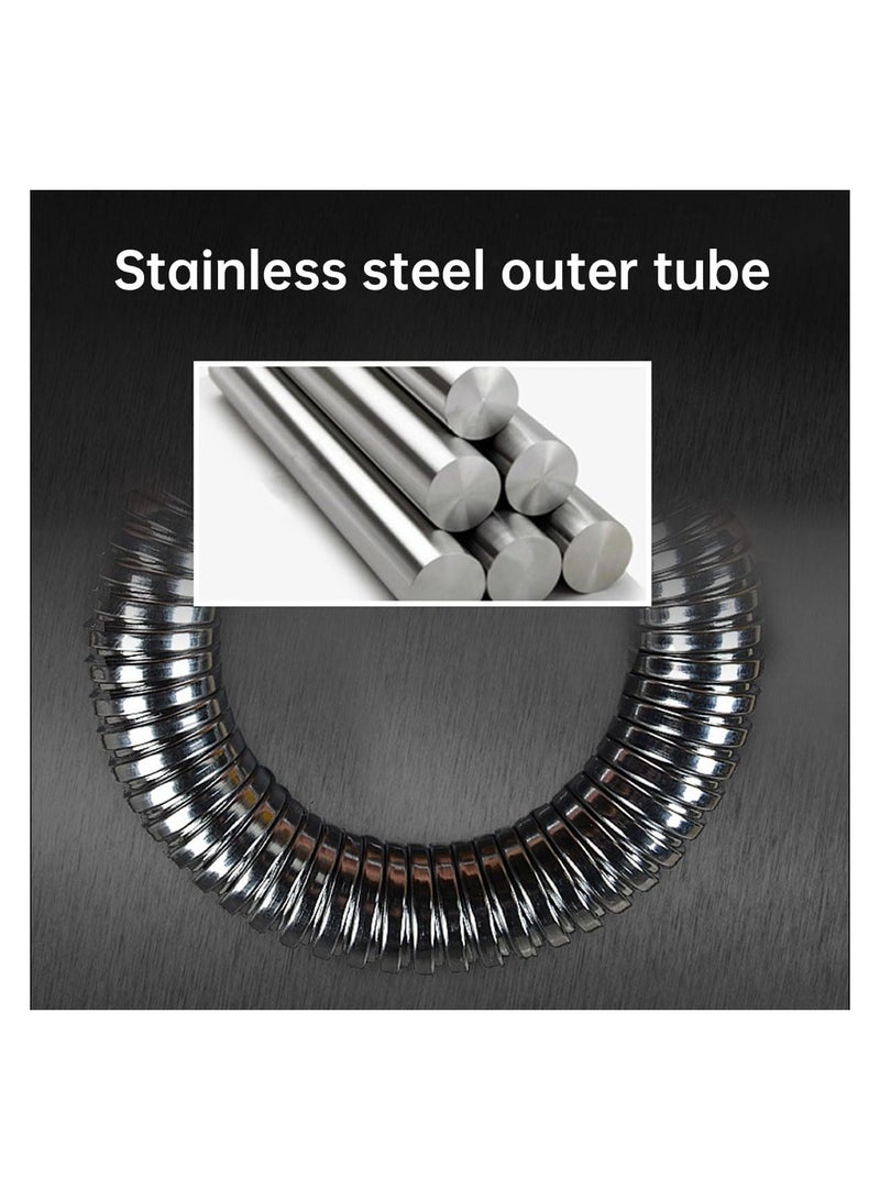 AMM 1.5M Shower Hose Stainless Steel Handheld Shower Tube Replacement Flexible Shower Head Replacement Hose Anti-Kink and Leak-Proof - Image 4