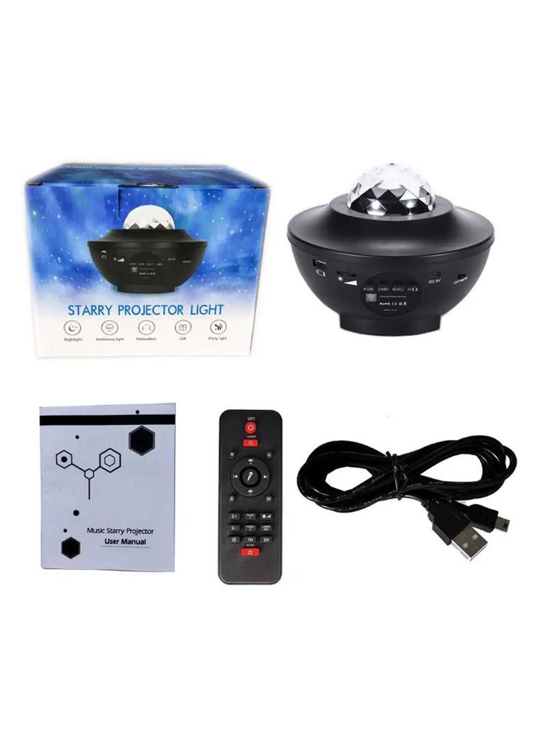 Star Projector, Starry Galaxy Night Light Projector For Bedroom, Ocean Wave Star Night Light Projector With Bluetooth Music Speaker & Voice Control 10 Color Sky Light Projector