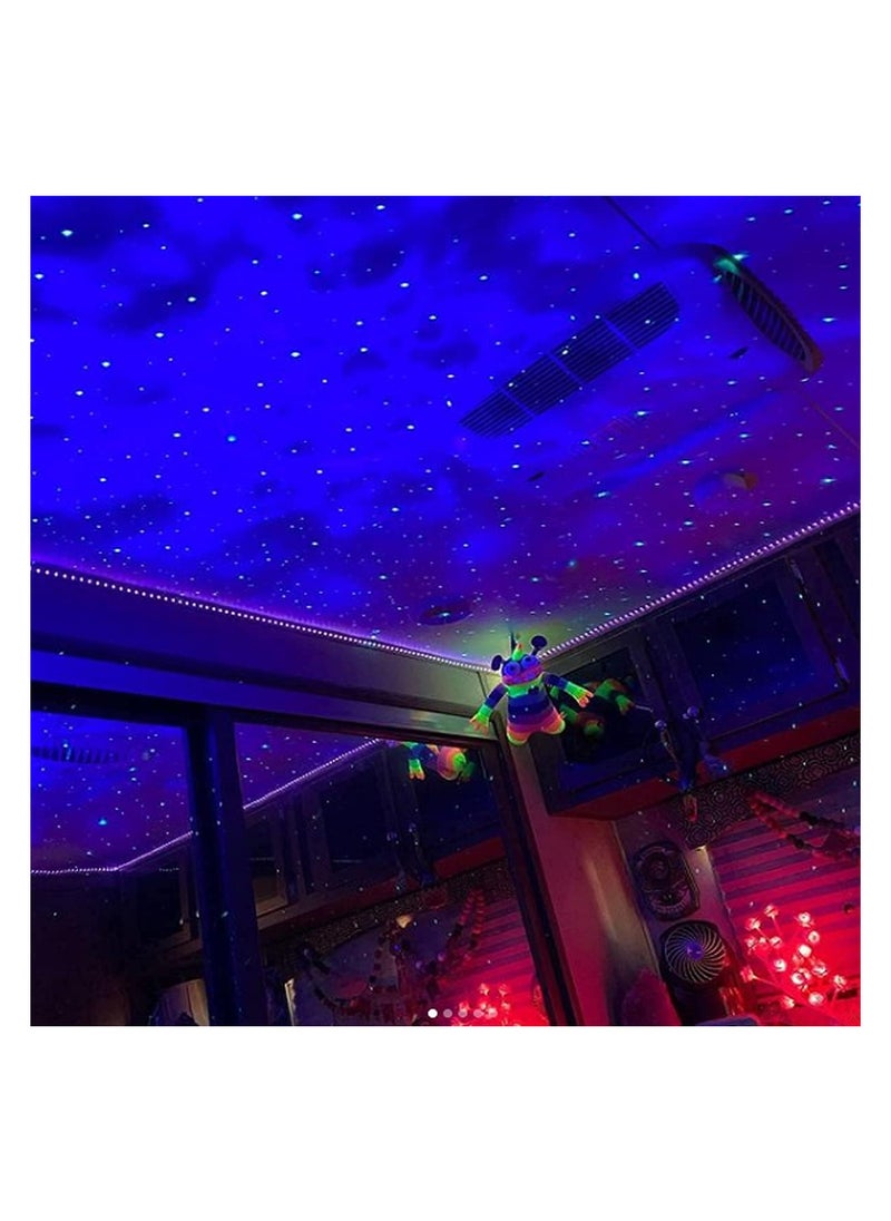 Star Projector, Starry Galaxy Night Light Projector For Bedroom, Ocean Wave Star Night Light Projector With Bluetooth Music Speaker & Voice Control 10 Color Sky Light Projector