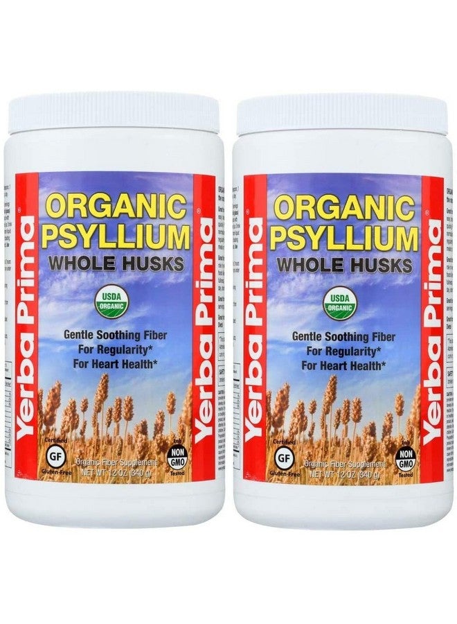 Yerba Prima Organic Psyllium Whole Husks 12 Ounce (Pack Of 2) Natural Fiber Supplement Gut Health Regularity Support Non Gmo Gluten Free Keto And Vegan Friendly - Image 2