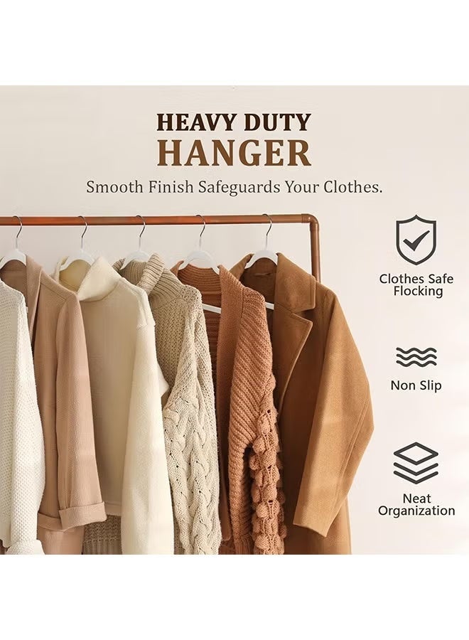 BLOOMING TIME 100-Pack Velvet Hangers, Non-Slip Heavy-Duty Clothes Hangers With 360° Swivel Hook, Space-Saving Closet Organizer Ideal For Pants, Suits Jackets - Image 5