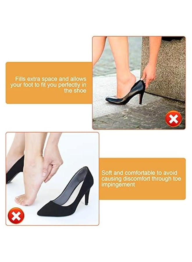 Adjustable Soft Sponge Shoe Toe Filler (2Pair), Unisex Toe Inserts to Make Oversized Shoes Fit, Curved Anti-Slip High Heel Toe Pads, Reusable & Washable Front Toe Plug Cushion - Image 4