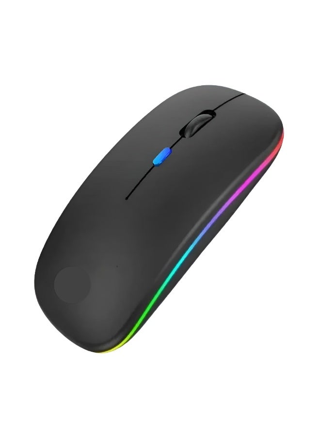 ماوس بلوتوث & وايرلس مزدوج  W10 – دقة 1600DPI – تصميم مريح – عمر بطارية طويل – لون أسود - Image 1