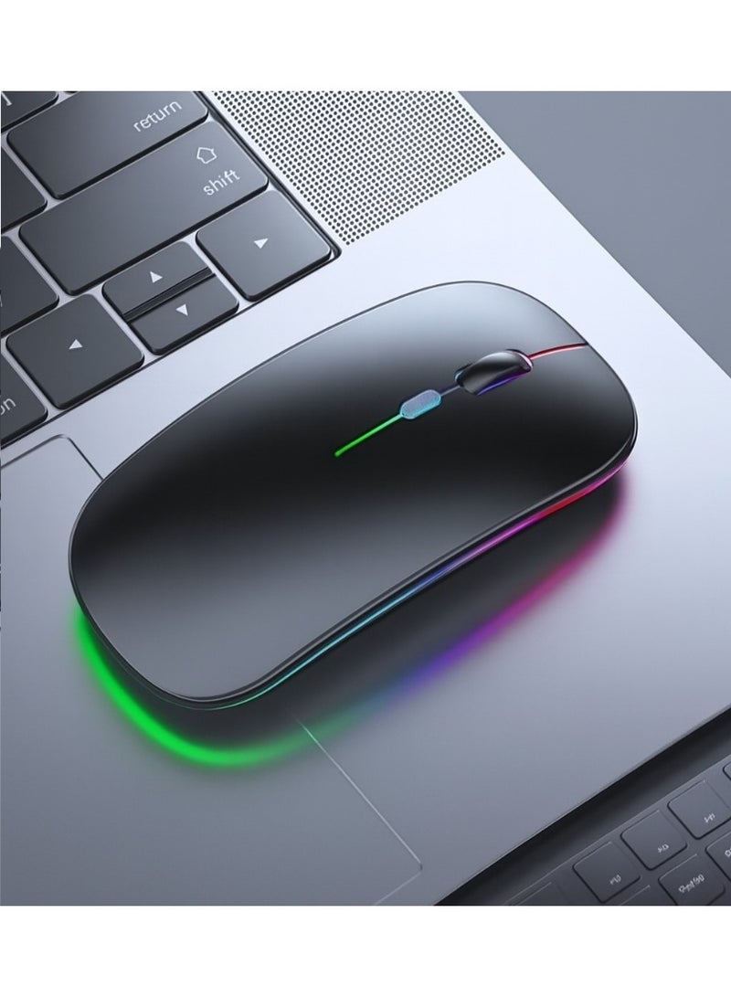 ماوس بلوتوث & وايرلس مزدوج  W10 – دقة 1600DPI – تصميم مريح – عمر بطارية طويل – لون أسود - Image 3