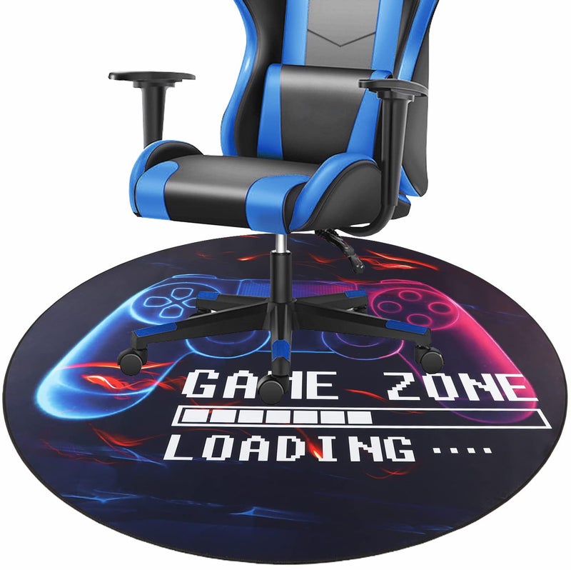 Yincimar Yincimar Gaming Chair Mat for Hardwood FloorAntiSlip Floor Protector Game Controller Rubber Gaming Computer Chair Mat for Gaming Room Home Office Decor Round 47 inchesBlack 