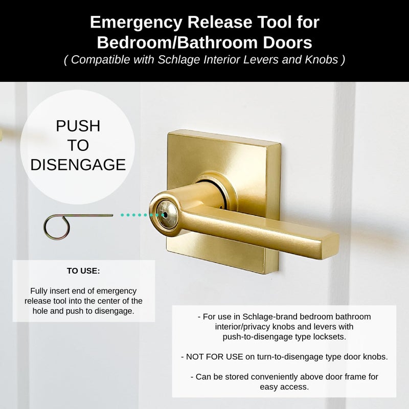Schlage M504-271 Interior Bedroom Bathroom Emergency Door Lock Key Pin 5 Pack - Image 2