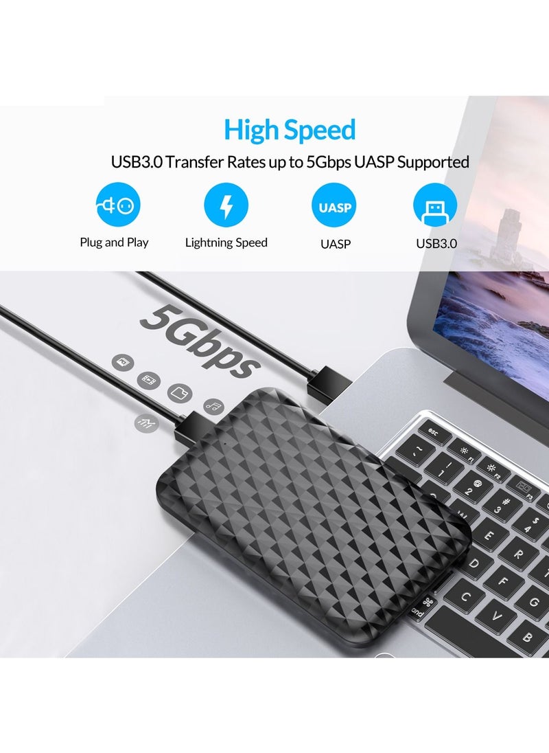 Orico - External Hard Drive Enclosure SATA to USB C for 2.5 Inch SSD HDD Hard Drive Case SATA HD Externo For PC - Image 1