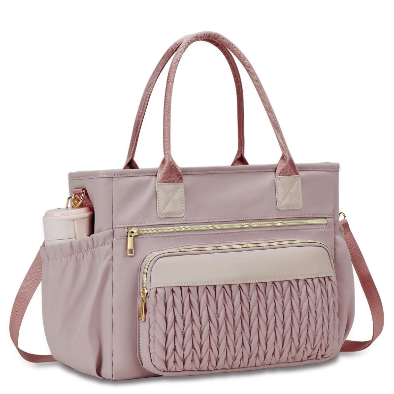 HSHRISH lunch box for women Insulated lunch bag women - LeakProof lunch tote bag With Adjustable shoulder straps and Side Pockets,Reusable cute cooler Bag For Work Picnic Pink - Image 1