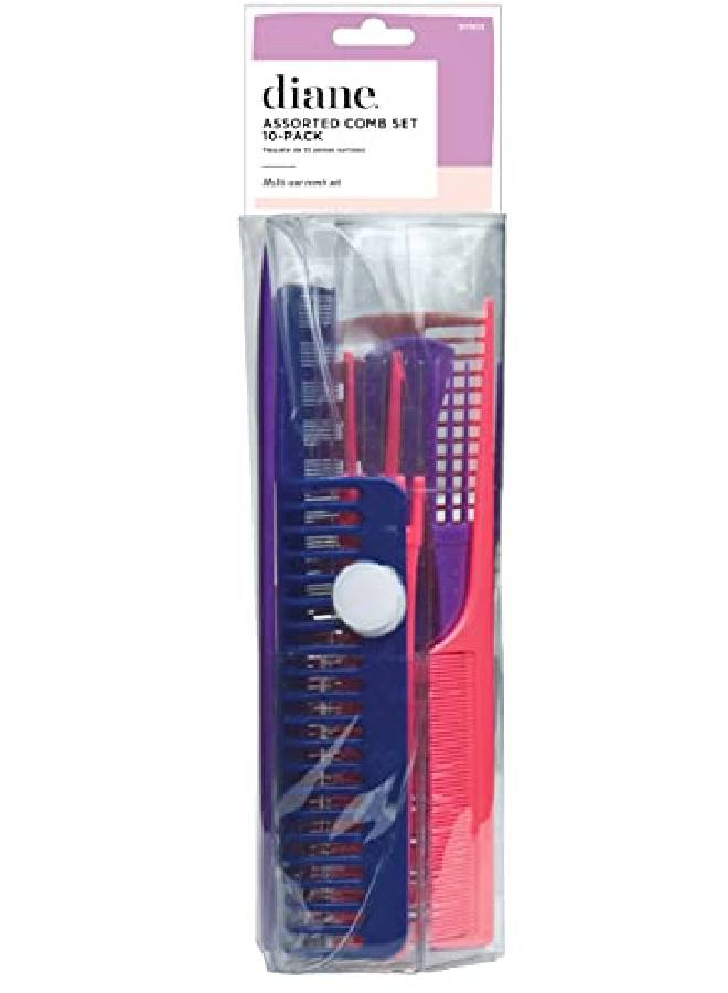Diane D7903 Assorted Comb Kit 10 Pc Set (Assorted Colors) - Image 3