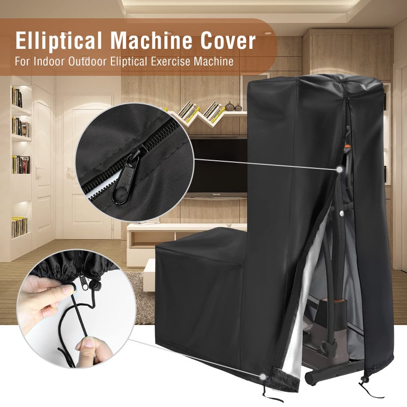 Aidetech Elliptical Exercise Machine Cover Fit for Sunny Health & Fitness, Dust-Proof Covers for Elliptical Machine for Home Use Elliptical Trainer -55''D x 25''W x 65''H - Image 5