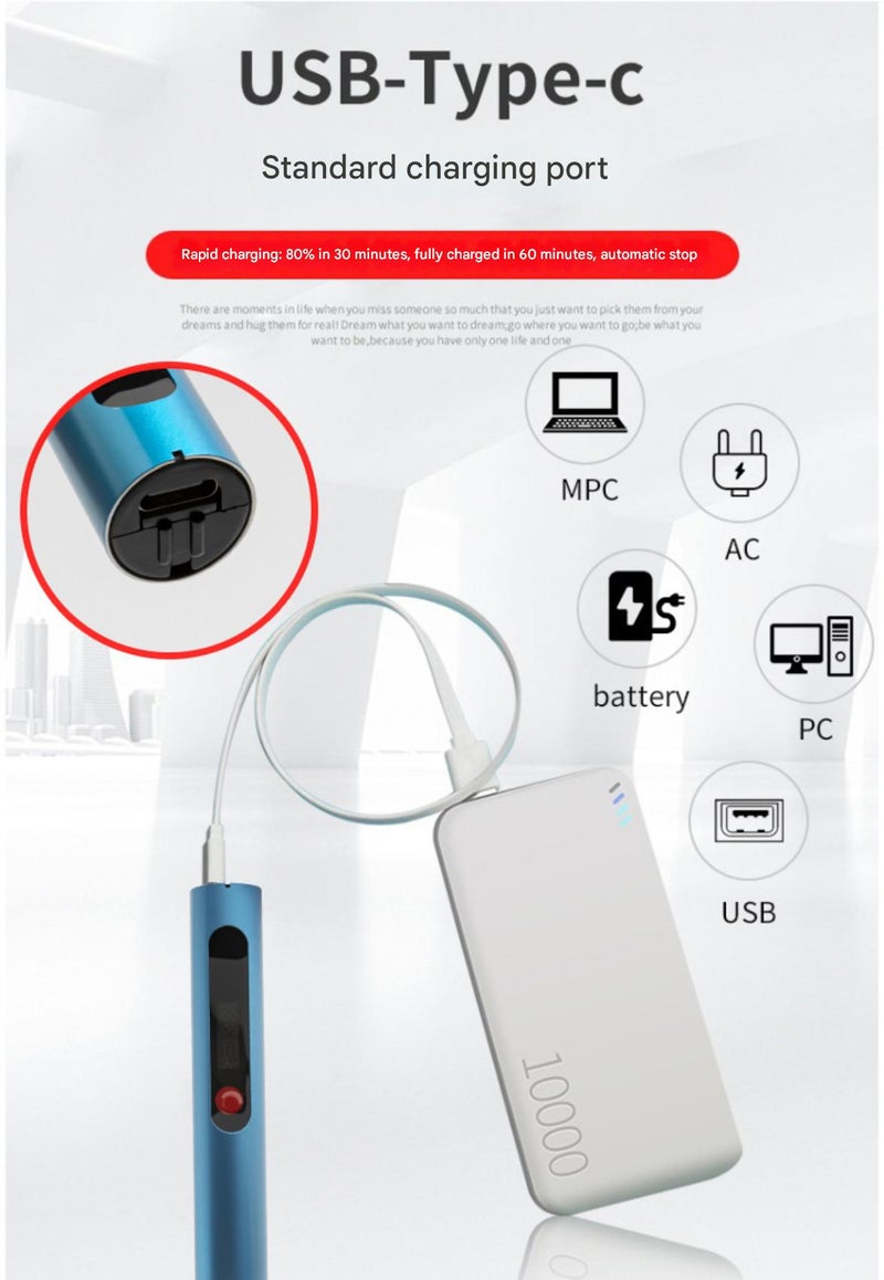 Multifunctional battery life long-lasting charging lithium battery handheld engraving pen/silver - Image 3