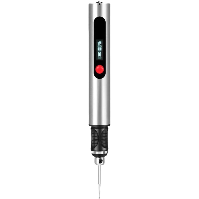 Multifunctional battery life long-lasting charging lithium battery handheld engraving pen/silver - Image 2