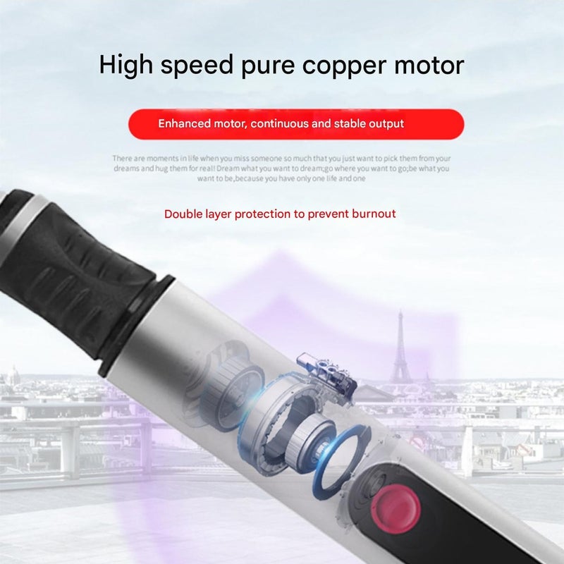 Multifunctional battery life long-lasting charging lithium battery handheld engraving pen/silver - Image 4