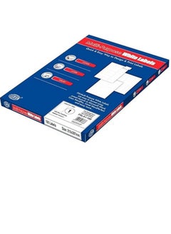 FIS FIS  100 Stickers Multipurpose Laser Label 100 Sheet, A4 Size, White 