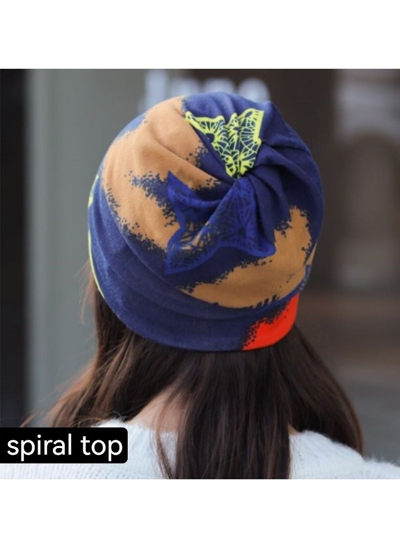 AROAQ Women Casual Beanies Hat, Autumn And Winter Comfortable Twist Hat Bib For Women, Soft Stretchy Women Knit Cap, Warm Neck Sheath Head Hat For Women Girls Teens, (Cool English)  - Image 3