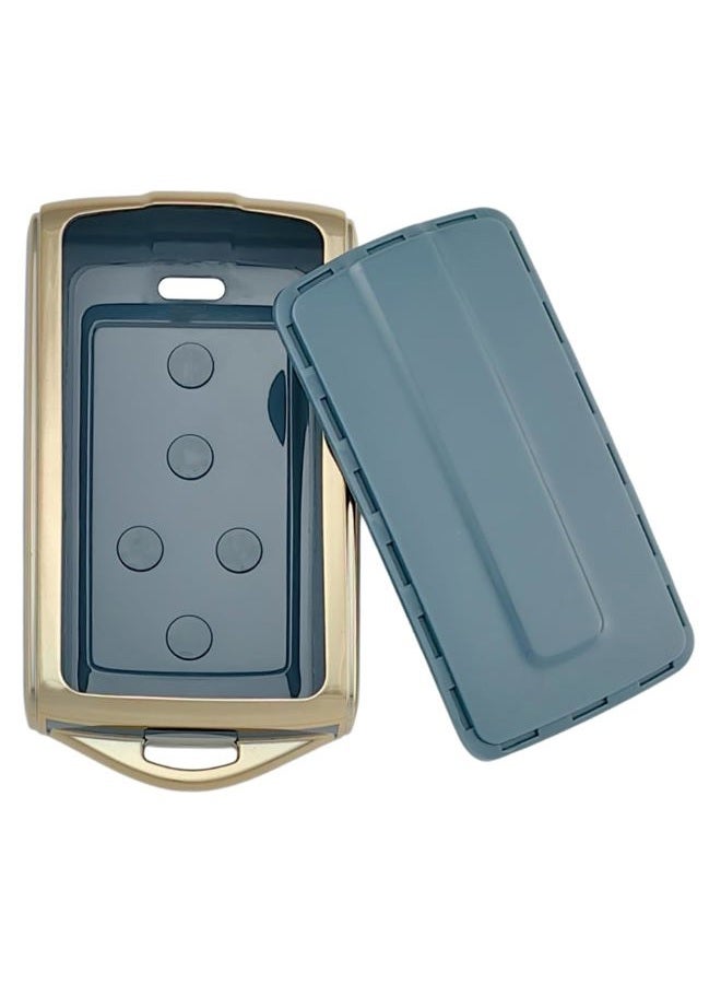 REPROTECTING TPU Key Fob Cover Compatible with 2021-2023 Jeep Grand Cherokee L, Grand Wagoneer L, Wagoneer (Black/Grey, TPU/5 Buttons) - Image 4