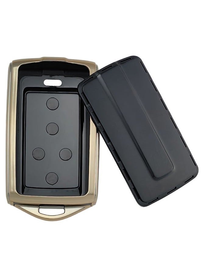 REPROTECTING TPU Key Fob Cover Compatible with 2021-2023 Jeep Grand Cherokee L, Grand Wagoneer L, Wagoneer (Black/Grey, TPU/5 Buttons) - Image 2