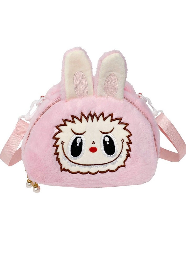 LABUBU Labubu Crossbody Bag Cartoon Backpack Doll Change Plush Bag Backpack