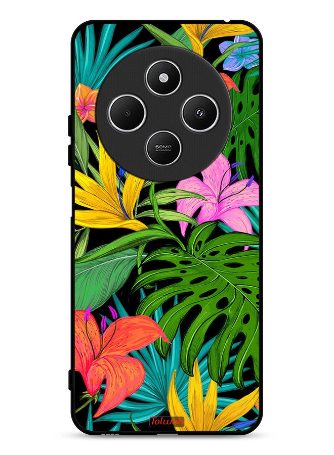 Tolwak Xiaomi Redmi 14C 4G Protective Case Cover Pattern Tropical Flowers Leaves  - Image 1