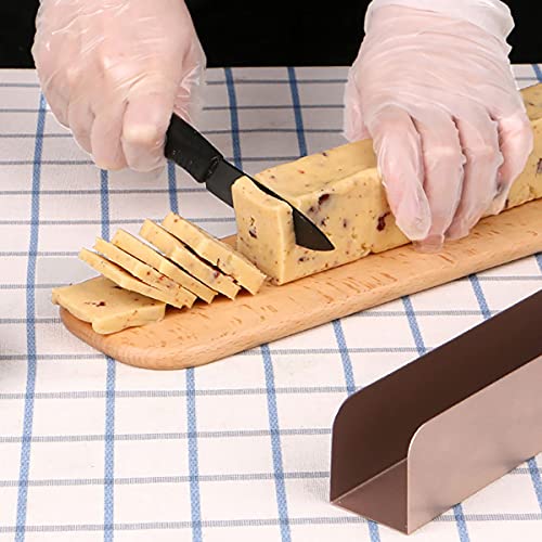 Dadamong 2Pcs U-Shape Non-stick Biscuit Cake Bread Mold Baguette Toast Mould, Carbon Steel Rectangle Cake Pan Cranberry Cookies Molds for Kitchen Baking (Champagne) - Image 5