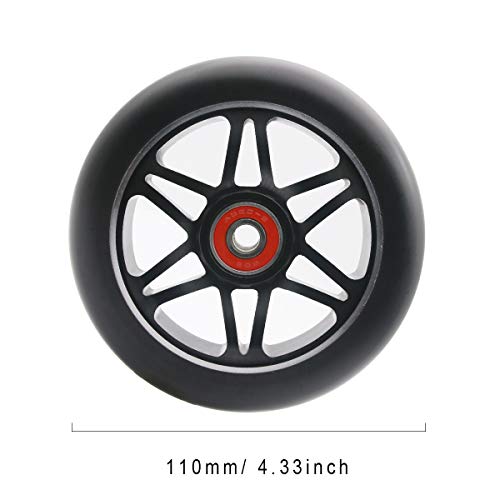Z-FIRST 2Pcs 110mm Pro Scooter Wheels with ABEC 9 Bearings Fit for MGP/Razor/Lucky Envy/Vokul Pro Scooters Replacement Wheels - Image 2