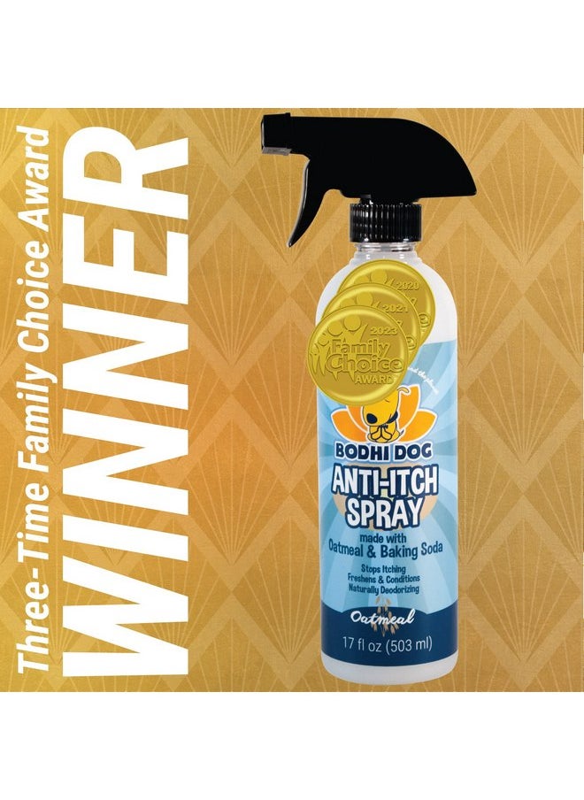 Bodhi Dog - Bodhi Dog Anti Itch Spray | Natural Soothing Relief for Dry, Itchy, Bitten or Allergy Damaged Skin Treatment | Anti Itch Spray for Dogs & Cats | Made in USA (Oatmeal, 17 oz) - Image 1