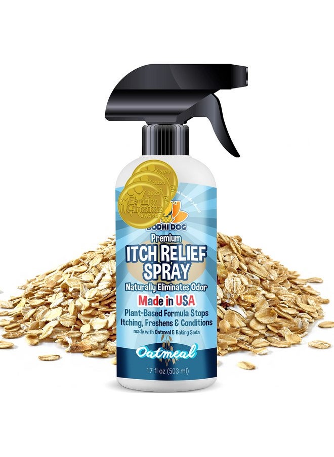 Bodhi Dog - Bodhi Dog Anti Itch Spray | Natural Soothing Relief for Dry, Itchy, Bitten or Allergy Damaged Skin Treatment | Anti Itch Spray for Dogs & Cats | Made in USA (Oatmeal, 17 oz) - Image 1