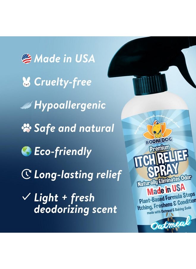 Bodhi Dog - Bodhi Dog Anti Itch Spray | Natural Soothing Relief for Dry, Itchy, Bitten or Allergy Damaged Skin Treatment | Anti Itch Spray for Dogs & Cats | Made in USA (Oatmeal, 17 oz) - Image 1