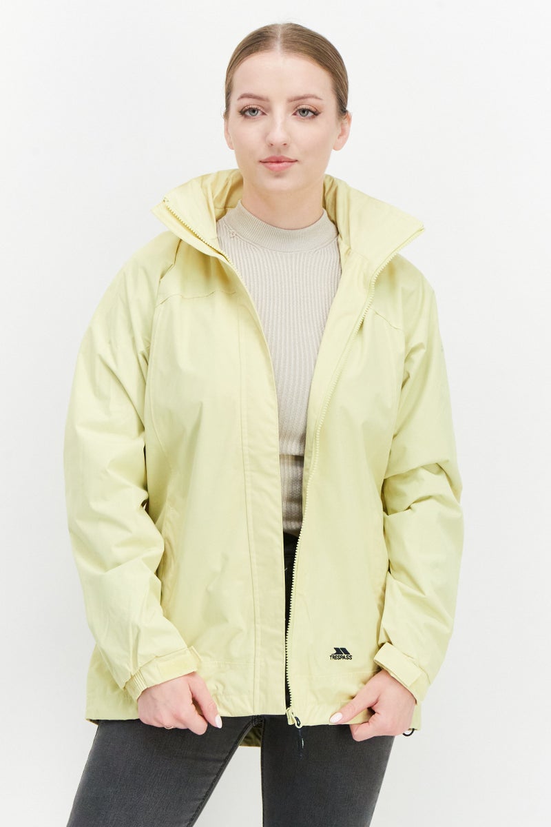 Trespass Women Brand Logo Windbreaker Jacket, Light Yellow - Image 1