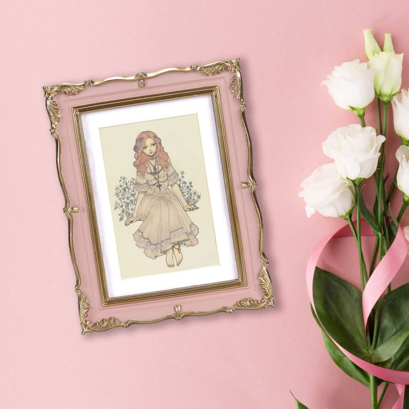 PHAREGE Vintage Picture Frame 5x7 Pink Gold  5 by 7 Ornate Decorative Antique Frame with Mat for 4x6 Photo  Fancy Matted Frame for Desktop or Wall  Horizontal or Vertical - Image 5