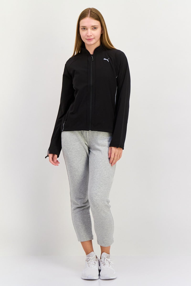 PUMA Women Sportswear Fit Brand Logo Running Jackets, Black - Image 2