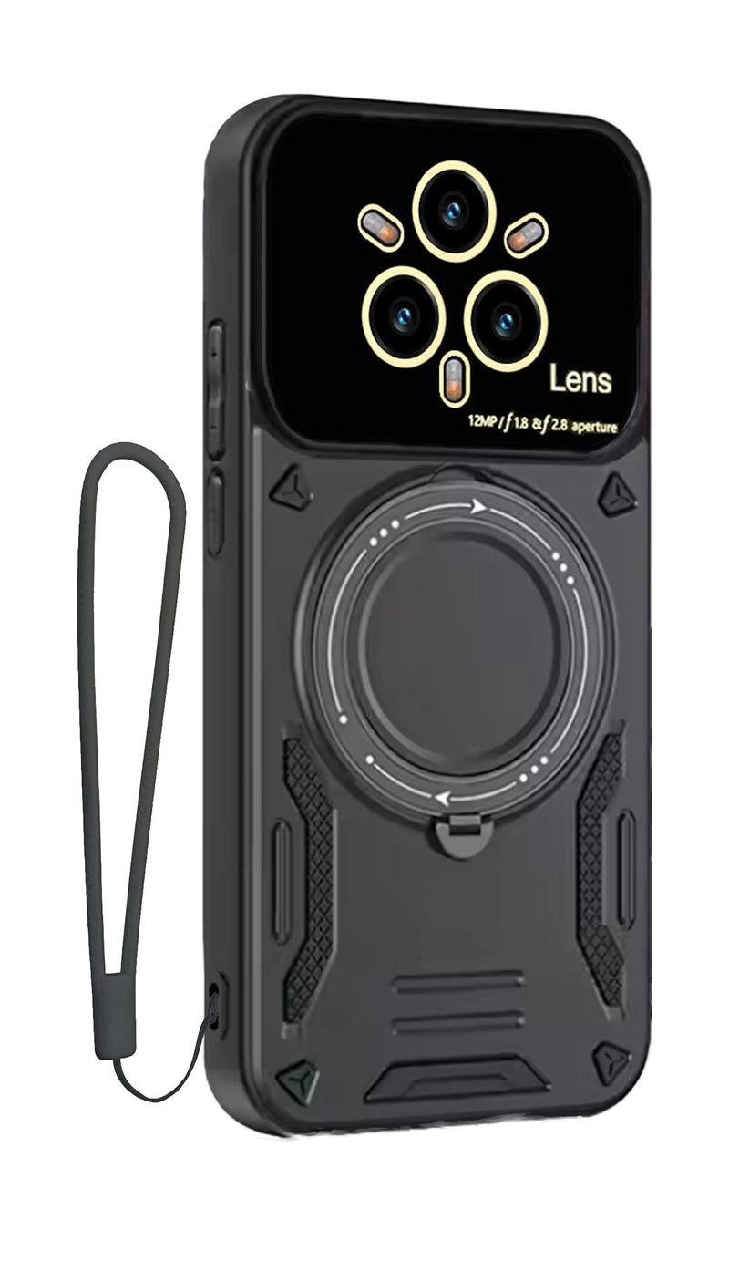 SpartanACC Military Grade Phone Realme 14 Pro 5G Kikstand 360° Camera Protection ShockProof Cover,Drop Protection Strap Silicone Case Lens Protection Hybrid Realme14Pro5G Without Glass - Image 1
