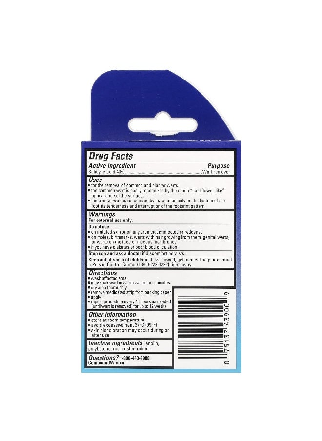 Compound W Compound W, Wart Remover, One Step Invisible Strips, Maximum Strength, 14 Medicated Strips  - Image 2