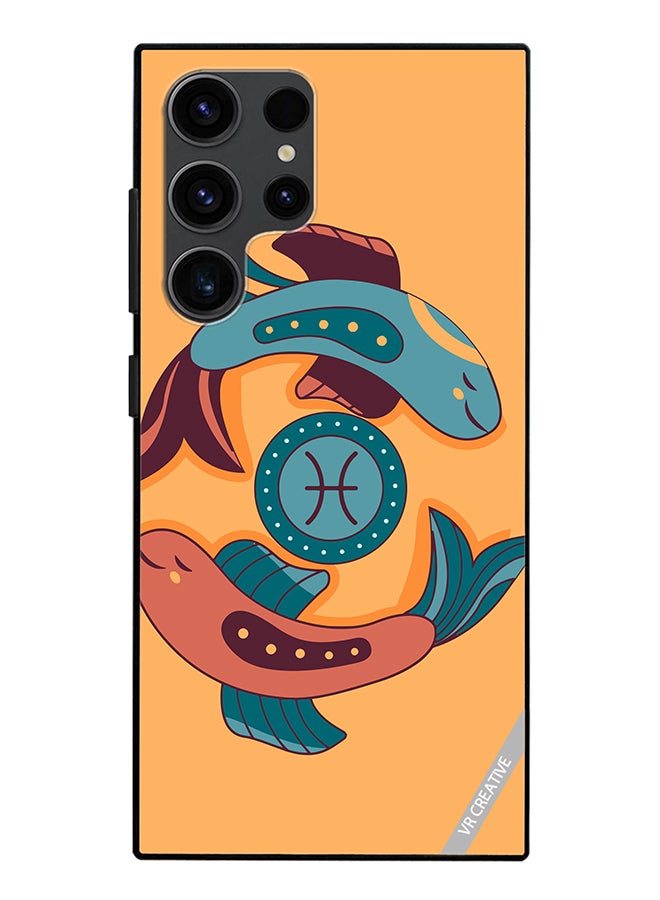 VR CREATIVE Protective Case Cover For Samsung Galaxy S24 Ultra Whale Zodiac Signs Design Multicolour - Image 1