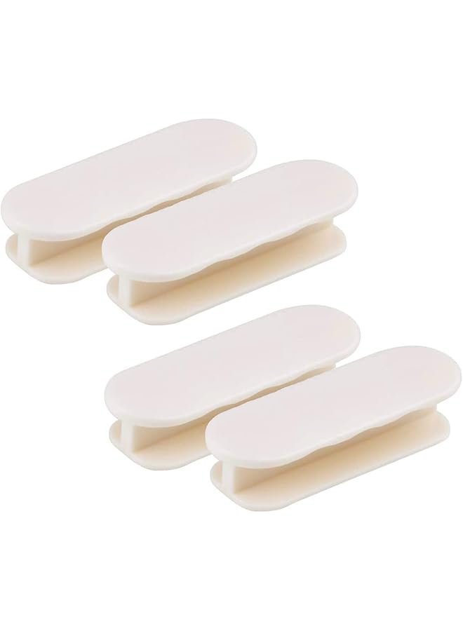 S-TOP Self-Adhesive Door Handles, Pack of 4, Cabinet Handles, Furniture Handle, Door Handle, Balcony Door, Exterior, Plastic Furniture Handles for Windows, Glass Doors, Drawers, White - Image 1