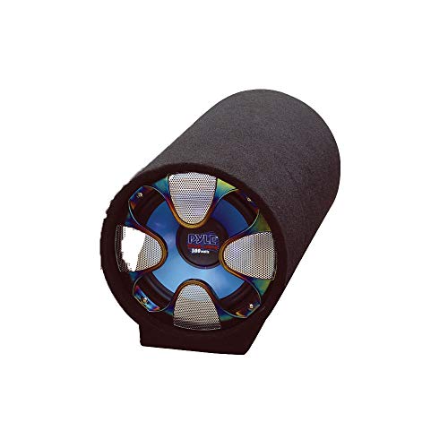 Pyle مكبر صوت أنبوب مضخم للصوت مغطى بالسجاد بيل 8 إنش - 250 واط مكون صوت عالي الطاقة لنظام صوت السيارة مع ملف صوتي من الألمنيوم 1.5 بوصة، 4 أوم، تردد 35 هرتز - 800 هرتز، LED، RCA - بيل PLTAB8 - Image 3