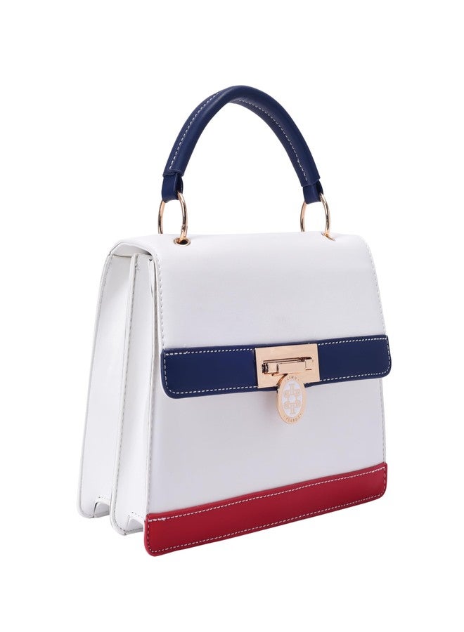 Lino Perros Women's White Sachtel Polyurethane Bag - Image 3