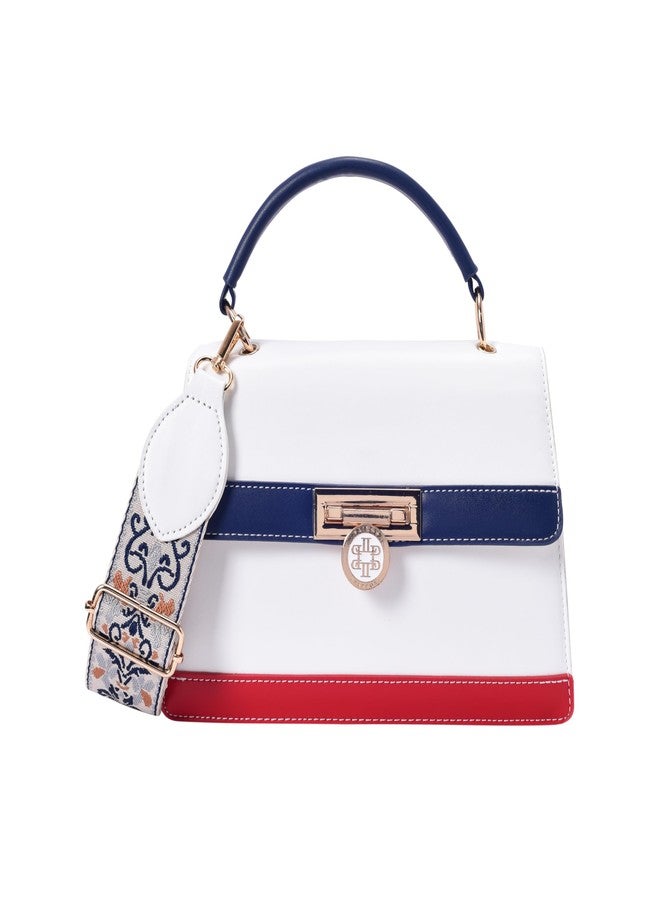 Lino Perros Women's White Sachtel Polyurethane Bag - Image 1