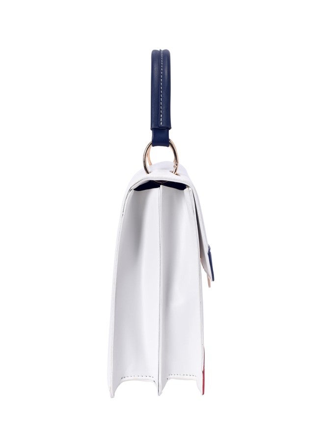 Lino Perros Women's White Sachtel Polyurethane Bag - Image 4
