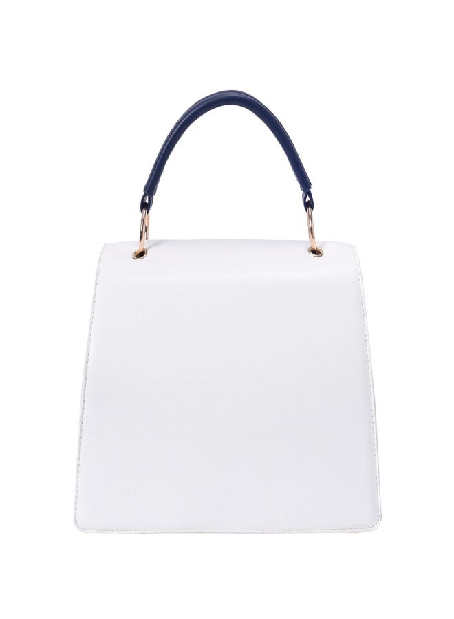 Lino Perros Women's White Sachtel Polyurethane Bag - Image 5