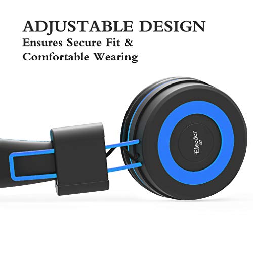 ELECDER i37 Kids Headphones Children Girls Boys Teens Foldable Adjustable On Ear Headphones 3.5mm Jack Compatible Cellphones Computer MP3/4 Kindle School Tablet Black/Blue - Image 5