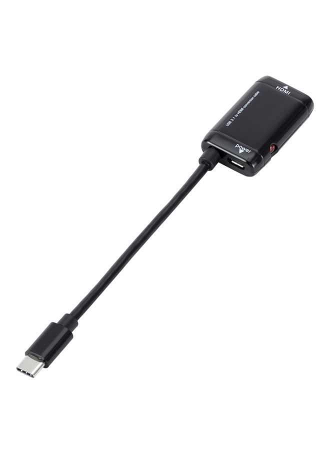 BURAQ USB-C / Type-C 3.1 (MHL) to 1080P HD HDMI Video Adapter Cable, Length: 12cm - Image 1