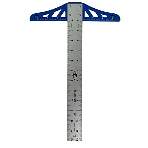 ALVIN ALT12 Aluminum Graduated T-Square Drawing and Design Tool for Students and Professionals Great for Carpentry, Drafting, Architecture, Engineering, and Art - 12 Inches - Image 2