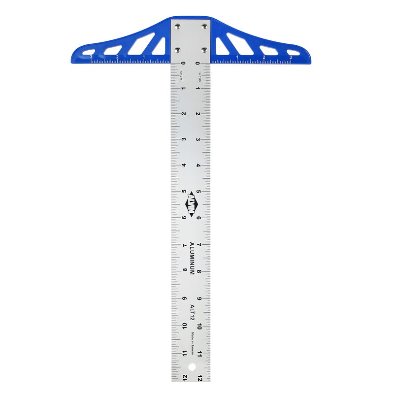 ALVIN ALT12 Aluminum Graduated T-Square Drawing and Design Tool for Students and Professionals Great for Carpentry, Drafting, Architecture, Engineering, and Art - 12 Inches - Image 5
